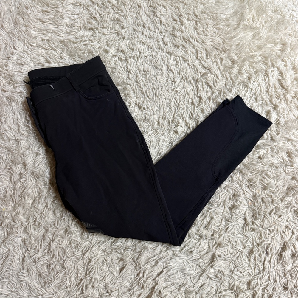 Women’s Size US34R/EU46 Black Montar Knee Patch Horseback Riding Breeches
